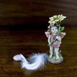 décoration mariage féerique Figurine Elfe avec une fleur
