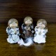 Collection de trois figurines d'Anges prieurs