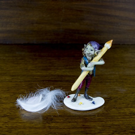 Figurine Pixie sur une palette déco féerique