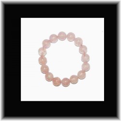 Bracelet en quartz rose (12 mm) pouvoir des pierres
